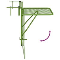 Balkontafel 60x40 cm staal groen 9