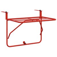 Balkontafel 60x40 cm staal rood 2