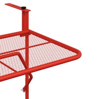 Balkontafel 60x40 cm staal rood 9