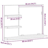Badkamerspiegel 60x10,5x45 cm bewerkt hout sonoma eikenkleurig 7