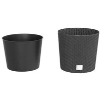 Plantenbak uitneembare bak rattan-look 15/15,3 L PP antraciet 3