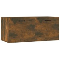 Wandkast 80x36,5x35 cm bewerkt hout gerookt eikenkleurig 2