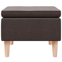 Kruk met houten poten stof donkerbruin 5
