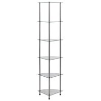 Kastje 6-laags 30x30x160 cm gehard glas transparant 3