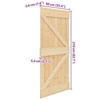 Deur NARVIK Naturel 90 x 210 cm Massief Grenenhout 10