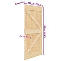 Deur NARVIK Naturel 100 x 210 cm Massief Grenenhout 10