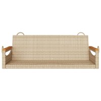 Schommelbank 109x62x40 cm poly rattan beige 4