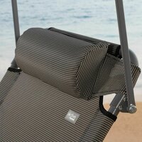 Ligstoel Aktive Grijs 193 x 53 x 30 cm Opvouwbaar Parasol 5