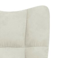 Schommelstoel fluweel cr&egrave;mewit 7