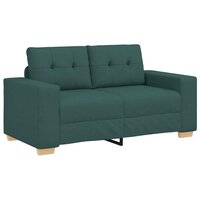Loveseat Sofa Donkergroen 160x77x82 cm Stof 2