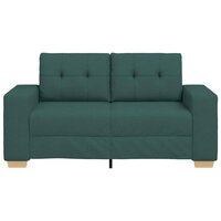 Loveseat Sofa Donkergroen 160x77x82 cm Stof 4