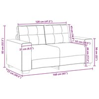 Loveseat Sofa Donkergroen 160x77x82 cm Stof 9