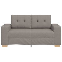 Loveseat Bank Taupe 160x77x82 cm Stof 4