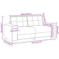 Loveseat Bank Wijnrood 180x77x82 cm Stof 9