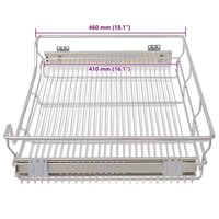 Draadmanden uittrekbaar 2 st 800 mm zilverkleurig 9