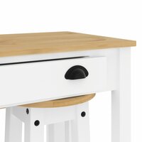 5-delige Barset massief grenenhout wit 9