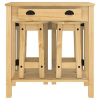 3-delige Barset massief grenenhout 4