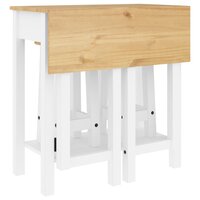 3-delige Barset massief grenenhout wit 9