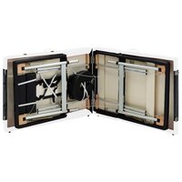 Massagetafel inklapbaar 4 zones aluminium zwart en wit 8