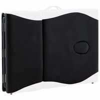 Massagetafel inklapbaar 4 zones aluminium zwart en wit 9