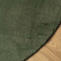 Vloerkleed HUARTE laagpolig zacht wasbaar &Oslash; 80 cm bosgroen 4