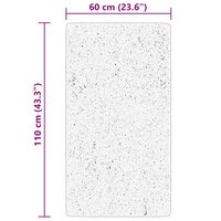 Vloerkleed HUARTE laagpolig zacht wasbaar 60x110 cm zwart 10