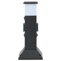 Tuinstopcontact met lamp en grondpin 2-wegs 16x16x39,5 cm 3