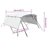 Biminitop 4 bogen met zijwanden 243x(170-182)x137 cm 12