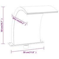 Zwembadfontein met RGB LED&amp;apos;s 50 cm acryl 12