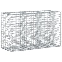 Schanskorf verhoogde plantenbak Zilver 130 x 50 x 80 cm 2