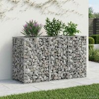 Schanskorf verhoogde plantenbak Zilver 130 x 50 x 80 cm 5