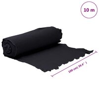 Geotextielmembraan 1x10 m polyestervezel zwart 10