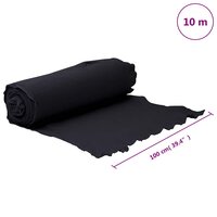 Geotextielmembraan 1x10 m polyestervezel zwart 10