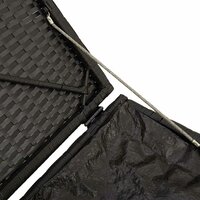 Tuinkrukken met kussens 2 st 40x40x43 cm poly rattan zwart 10