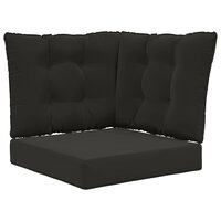 Buiten bankkussen 3 pcs Zwart Polyester 2