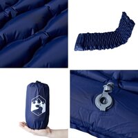 Kampeermatras met kussen zelfopblazend 1-persoons marineblauw 5