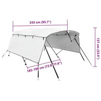 Biminitop 4 bogen met zijwanden 243x(185-198)x137 cm 12