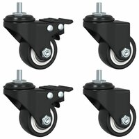 Zwenkwielen 4 stuks 35 mm ijzer zwart 2