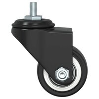 Zwenkwielen 4 stuks 35 mm ijzer zwart 9