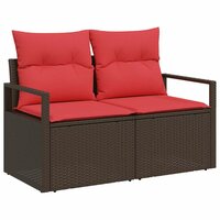 Bankstel 4 pcs Bruin poly rattan 4