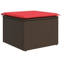 Bankstel 4 pcs Bruin poly rattan 6