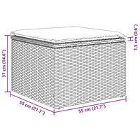Bankstel 4 pcs Bruin poly rattan 11