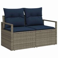 Bankstel 4 pcs Grijs poly rattan 4