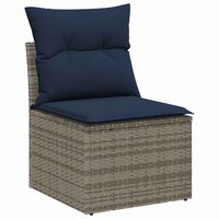 Bankstel 4 pcs Grijs poly rattan 5