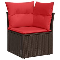 Bankstel 4 pcs Bruin poly rattan 6