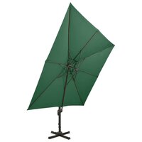 Zweefparasol met dubbel dak 300x300 cm groen 2