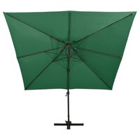 Zweefparasol met dubbel dak 300x300 cm groen 3