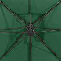 Zweefparasol met dubbel dak 300x300 cm groen 8