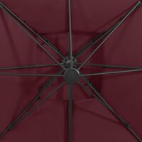 Zweefparasol met dubbel dak 300x300 cm bordeauxrood 8