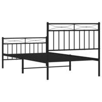 Bedframe met hoofd- en voeteneinde metaal zwart 100x190 cm 8
